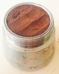 espresso filter with coffee